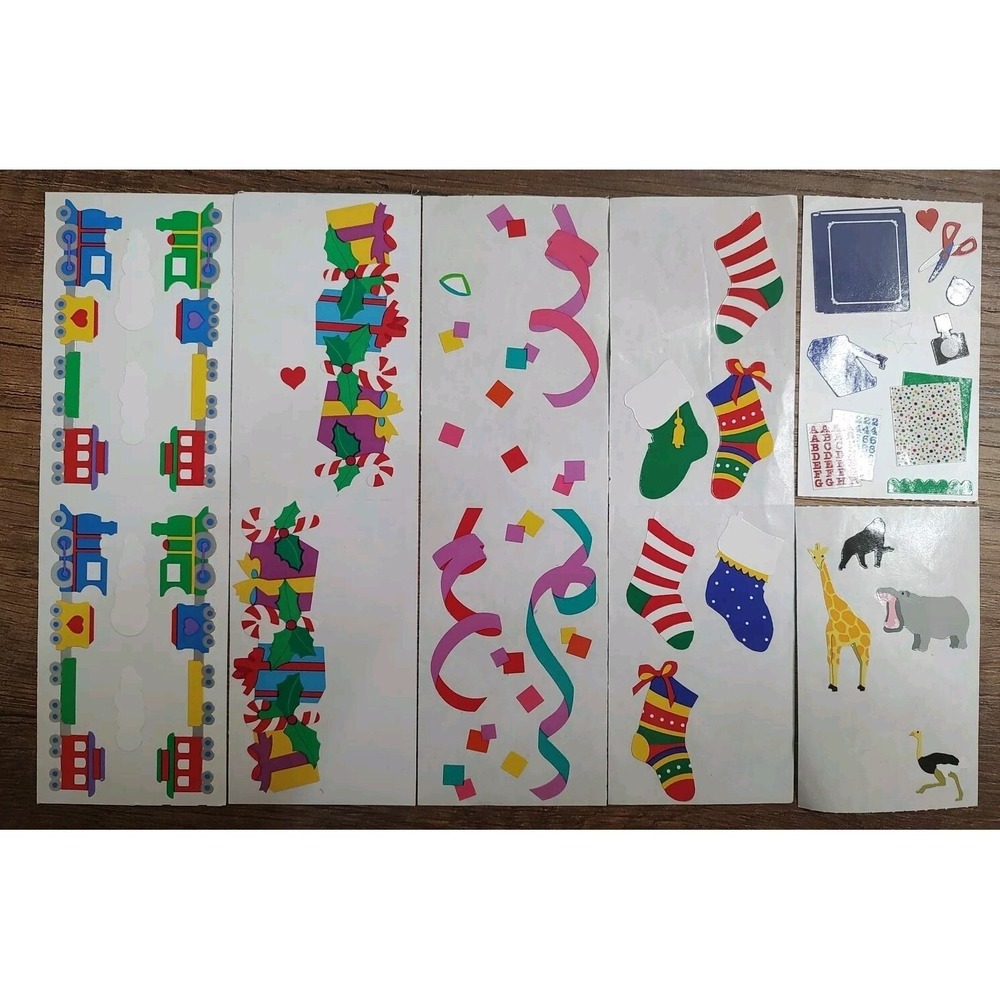 Mrs. Grossman's Sticker Lot Full Partial Sheets Party Zoo Train Halloween S51